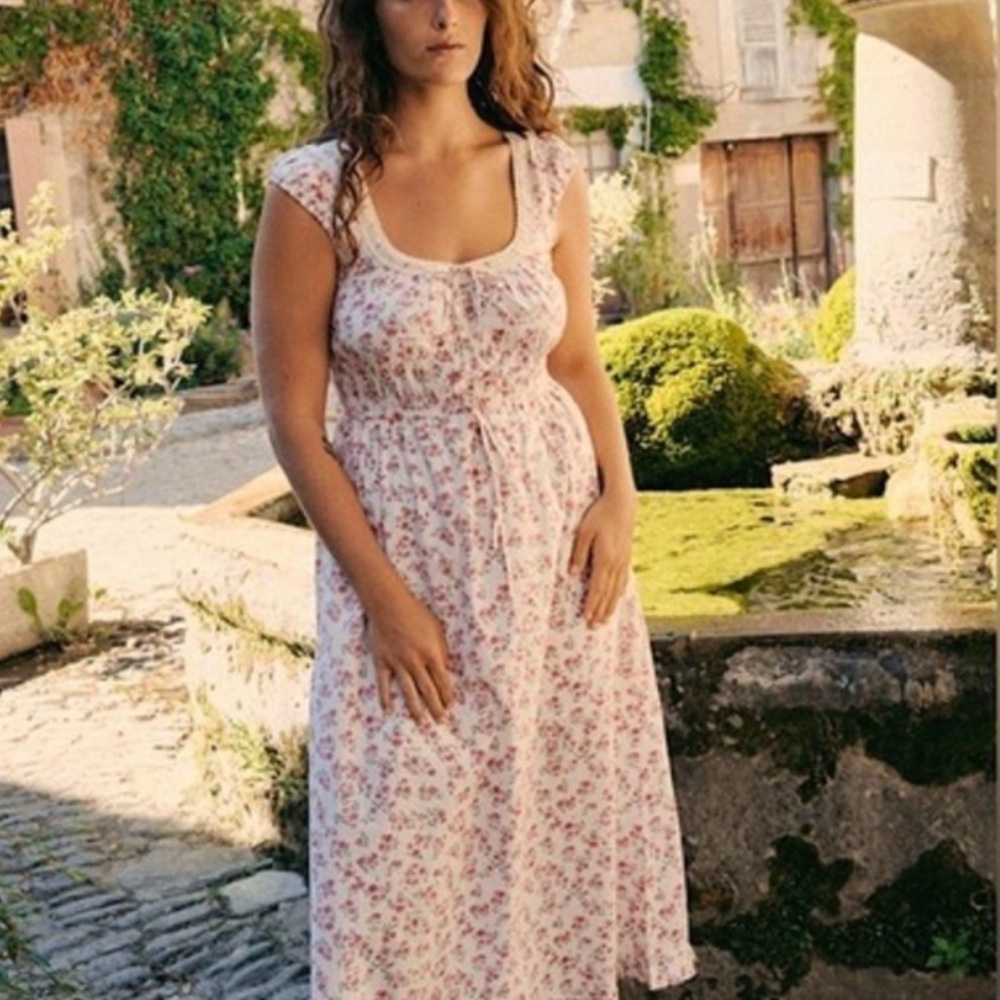 CHRISTY DAWN 🌺 “KELLY” DRESS in Black Aster Garden, Size L, Sold Out